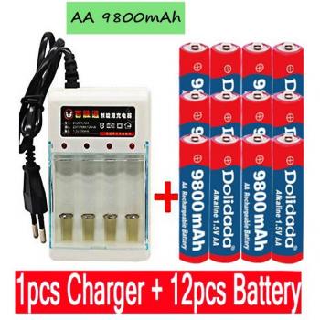 Wiederaufladbare Schild-AA Batterie 9800 mAh, 1,5 V, 4‑Zellen-Set