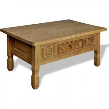 Mesa Central Pino México con Cajón VidaXL