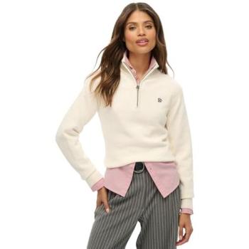 Pull Donna Slim con Zip Superdry Ecru XL