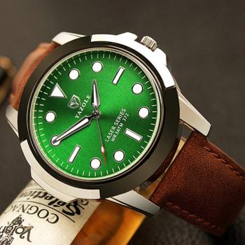 YAZOLE Men's Quartz Wristwatch with Leather Band