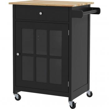 Chariot de Cuisine Compact avec Rangement et Tiroir