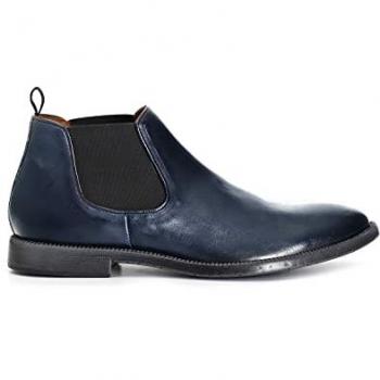 Café Noir C1RM1030 Bleu – Mocassins en cuir noir