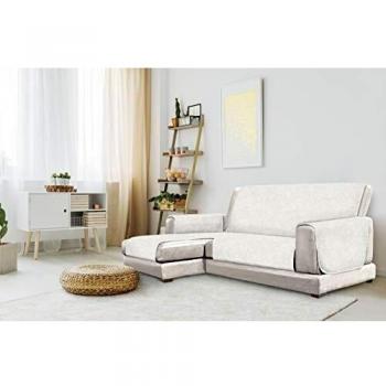Funda de sofá de cuero anti-deslizante con chaise-longue izquierda 190 cm