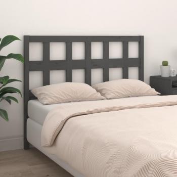 Cabecero de cama gris 165,5x4x100 cm madera de pino