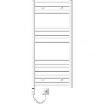 Sahara Radiateur électrique bain blanc 600×1200 mm – Raccord latéral courbe, élément chauffant 1200 W