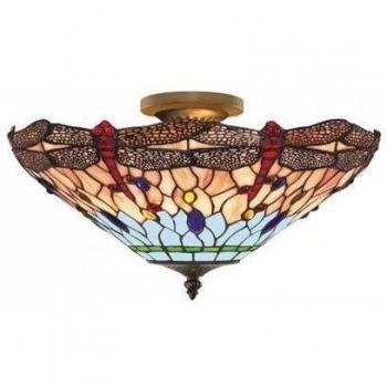 Tiffany Inspired Dragonfly Ceiling Light