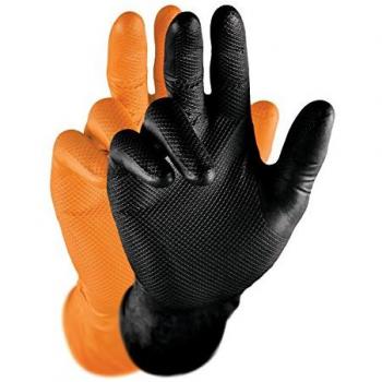 Gants Grippaz Nitrile T9 – Pack 50 – Résistance Élevée – Orange