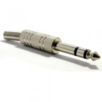 35mm Stereo Jack Plug with Solder Terminals and Strain Relief