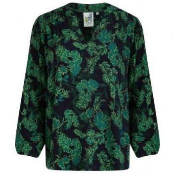 Weird Fish Dames Louizon Top EcoVero 8 UK donkerblauw