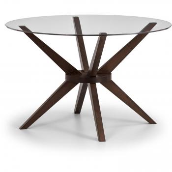 Chelsea 120cm Round Dining Table with Glass Top