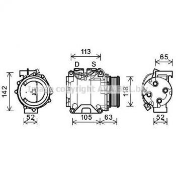 HDAK238 Honda AC Compressor