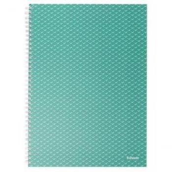 Esselte Colour Breeze A4 Lined Notebook, Wirebound, Pink