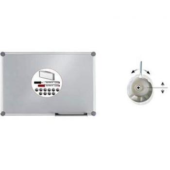 Tableau blanc Maulpro 180 x 90 cm avec revêtement en plastique, ensemble complet