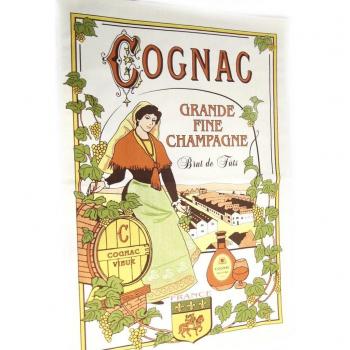 Cognac Green Elegance Tea Towel by Les Trésors de Lily L1403