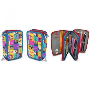 Paw Patrol Estuche Plumier Escolar Cremallera 3 Pisos Patrulla Canina