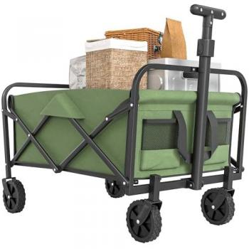 Heavy Duty 62L Green Festival Tote – 120 kg Folding Cart (Outsunny)
