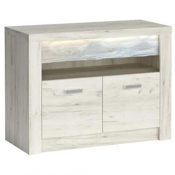 Medienschrank Lomadox INGENIO-161, weißes Lowboard