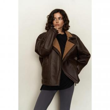 Blouson doublé de fourrure Shelby Bitter Brown