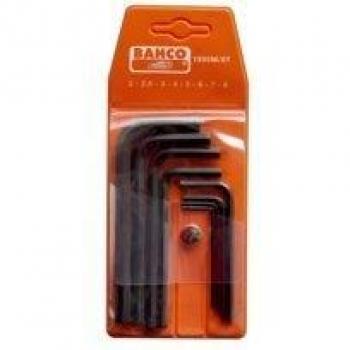 Bahco Clés mâles métriques 6 pans finies en phosphate, 2–8 mm, pack de 8