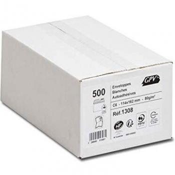 Enveloppe Every Day 114x162/C6, 80 g/m², coloris blanc