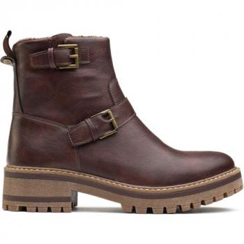 Lotus Jagger Brown Zip-Up Ankle Boots for Women