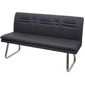 Mendler Panca Imbottita Grigio Scuro 160 cm