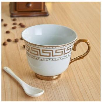 Floral Design Bone China Tea Cups with Holder