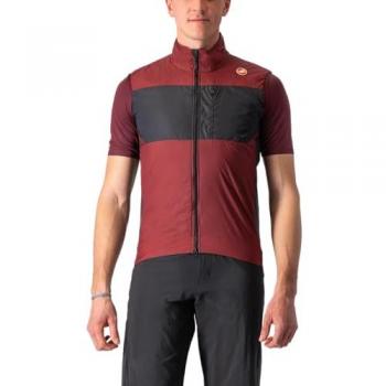 Chaleco de Viento Castelli Unlimited Negro Burdeos L