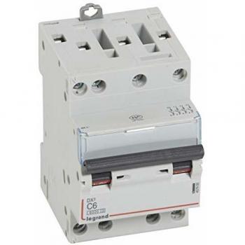 Disjoncteur 4P 6A Courbe C Legrand DX³ 10kA