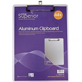 Stewart Superior A4 Silver Aluminum Clipboard