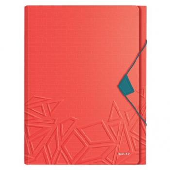 Trieur Leitz Urban Chic A4 Rouge à 6 sections en PP