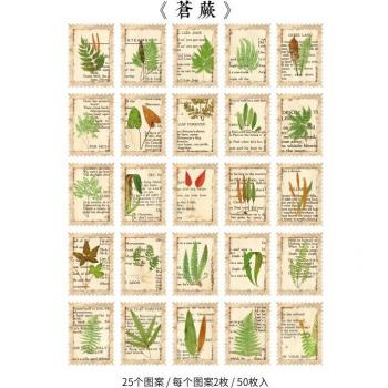 Vintage Stamp Collage Paper Stickers