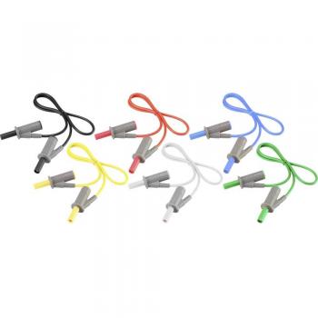 VoltCraft Messkabel 0,50 m, 4 mm Lamellenstecker – 12‑teiliges Set
