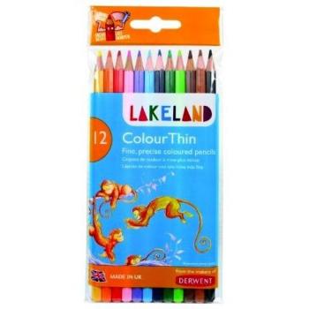 Lakeland Colour Thin Colouring Pencils Hexagonal Barrel Hard-wearing Wa