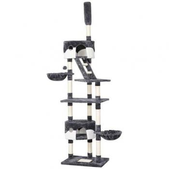 Yaheetech Kletterhaus für Katzen – Höhenregulierbar (227,5–254,5 cm)