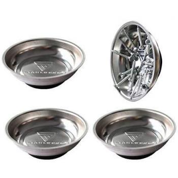 Stahlwerk Edelstahlmagnete 4er Pack, Magnetschalen mit starkem Haftkraft