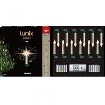 Krinner Candela LED per Alberi SuperLight Flame Cashmere 12 pezzi