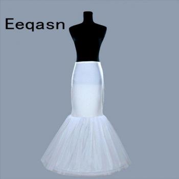 Jupon de mariée sirène 1 cerceau élastique en crinoline noir