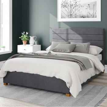 Kelly Storage Ottoman Bed in Plush Velvet and Metal