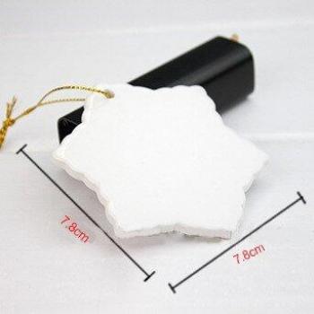 25pcs Blank Ceramic Pendants for Ink Transfer