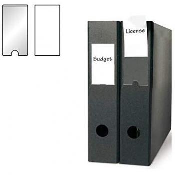 Busta 3 portaetichette ppl adesive trasparenti 75x150mm