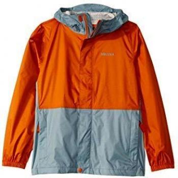 Marmot Jungen Boy's PreCip Eco Jacket – Blue Granite & Hawaiian Sunset, Extra Large (XL)