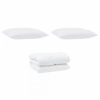 Winter Comfort Duvet Bundle: White Microfiber, 3 Pieces (200 cm)