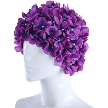 Elastic Petal Women's Swimming Cap