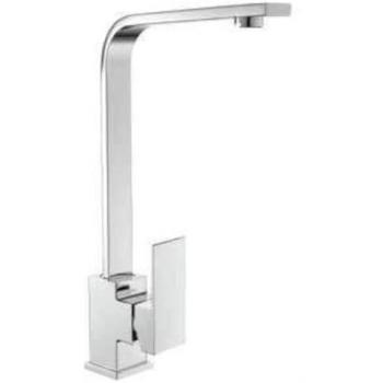 Robinet cuisine-salle de bain carré à bec pivoté