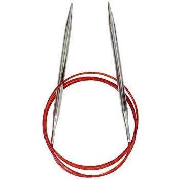 Addi Stricknadeln rund mit Kappen, White Bronze, 6.0 mm, 120 cm