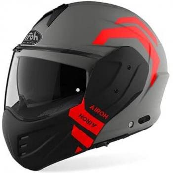 Airoh Mathisse Illusion Modular Helmet Fluorescent Orange and Gray