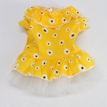 Daisy Print Dog Outfit for Medium and Large Dogs