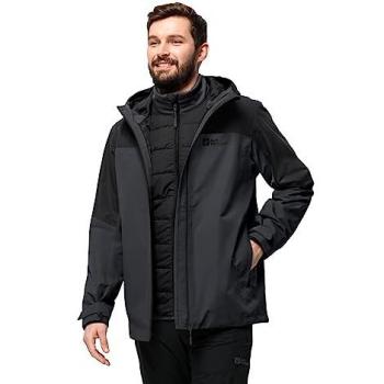 Jack Wolfskin Glaabach 3-in-1 Black Jacket for Men