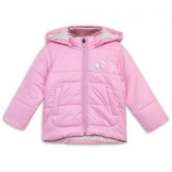 Chaqueta infantil Puma Minicats con capucha rosa